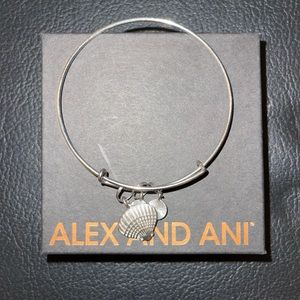 Alex and Ani Silver Seashell Charm Bracelet